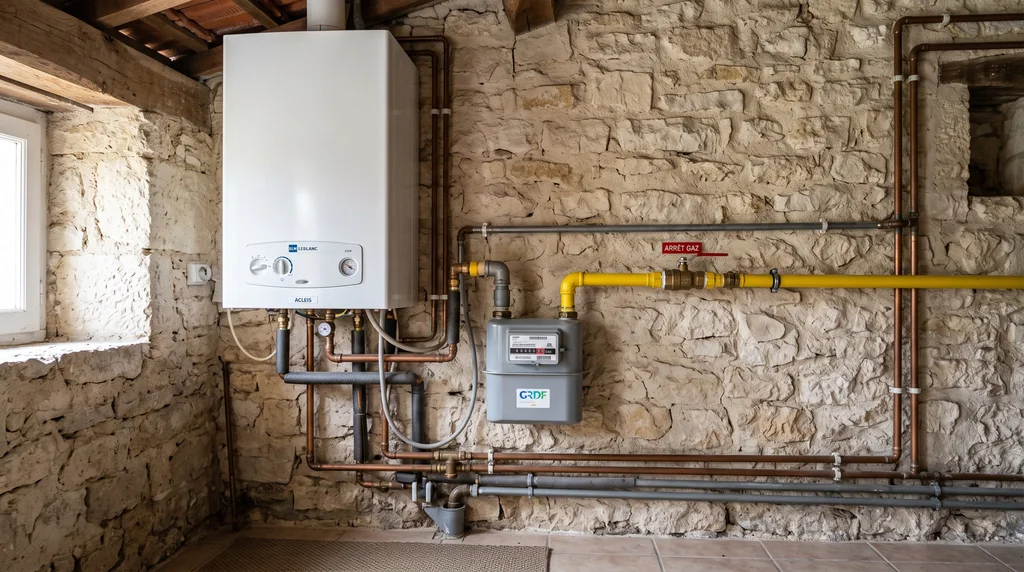 Installation intérieure de gaz — compteur, chaudière et raccordements — Gaz à La Rochelle