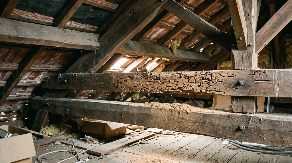 Bois de structure et charpente — sondage des bois — Termites à La Rochelle